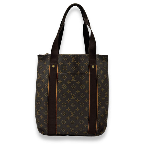 Beaubourg Tote Bag Brown in Monogram Coated Canvas, Gold hardware