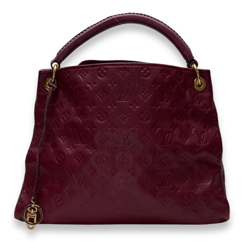 Artsy Top Handle Bag Red in Monogram Empreinte Leather, Gold hardware