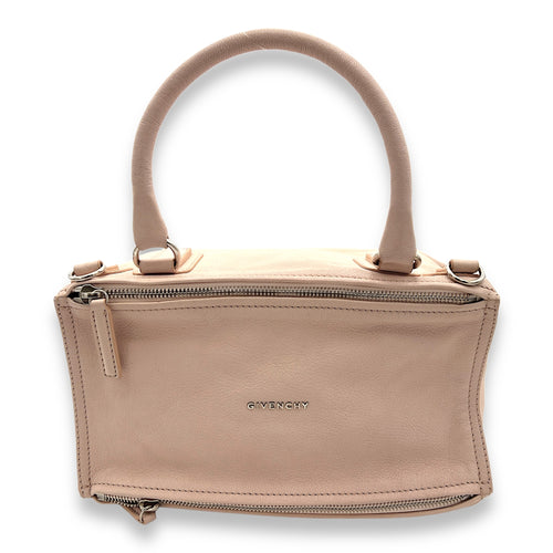 Pandora Medium Pink Shoulder Bag in Goat Leather, Silver hardware