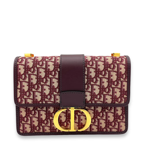 30 Montaigne Shoulder bag in Jacquard, Gold Hardware