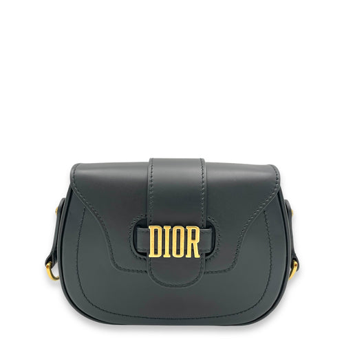 D-fence Saddle Crossbody bag in Calfskin, Gold Hardware