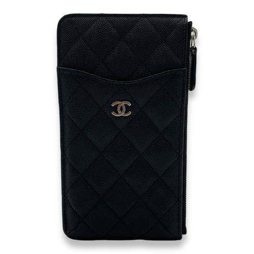 CC Pouch Black in Caviar Leather, Gold hardware