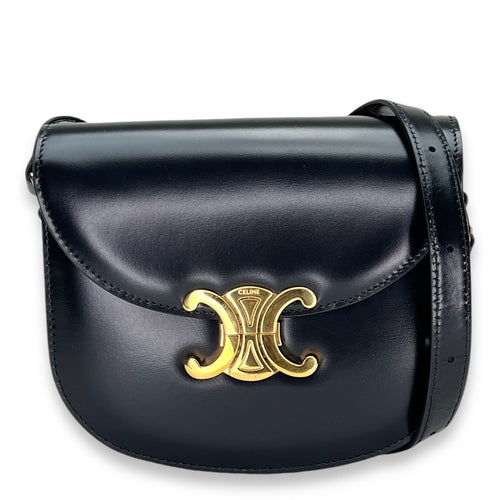 Besace Clea Teen Crossbody bag in Calfskin, Gold Hardware