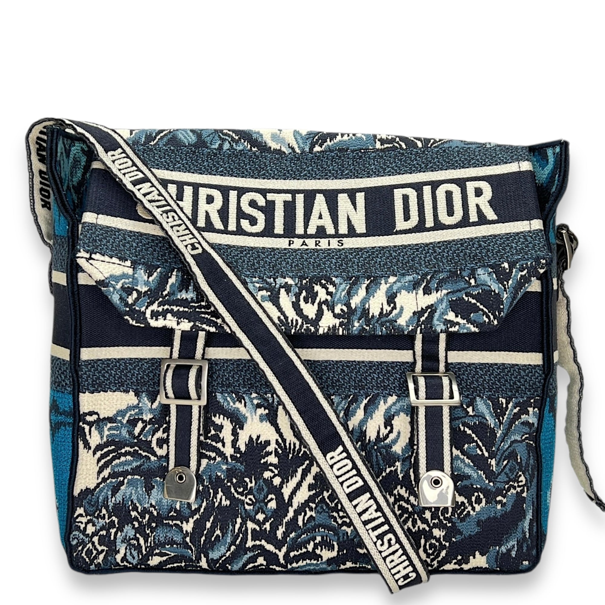 Diorcamp Medium Crossbody bag in Canvas, Silver Hardware