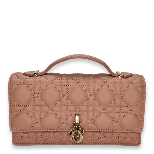 My Dior Pink Wallet On Chain in Calfskin, Gold hardware