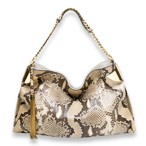 1970 Medium Shoulder bag in Python Embossed Calfskin, Gold Hardware