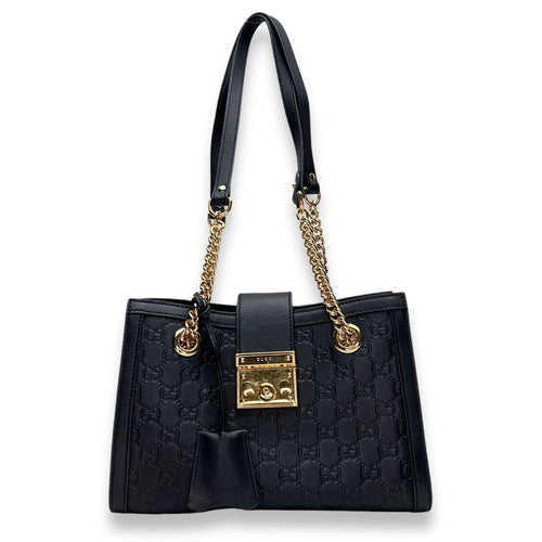 Padlock Small Shoulder bag in Guccissima leather, Gold Hardware