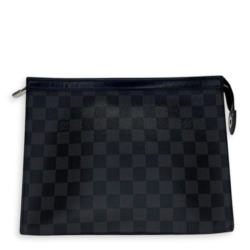 Voyage Pochette Pouch  Black in Coated Canvas , Silver Hardware