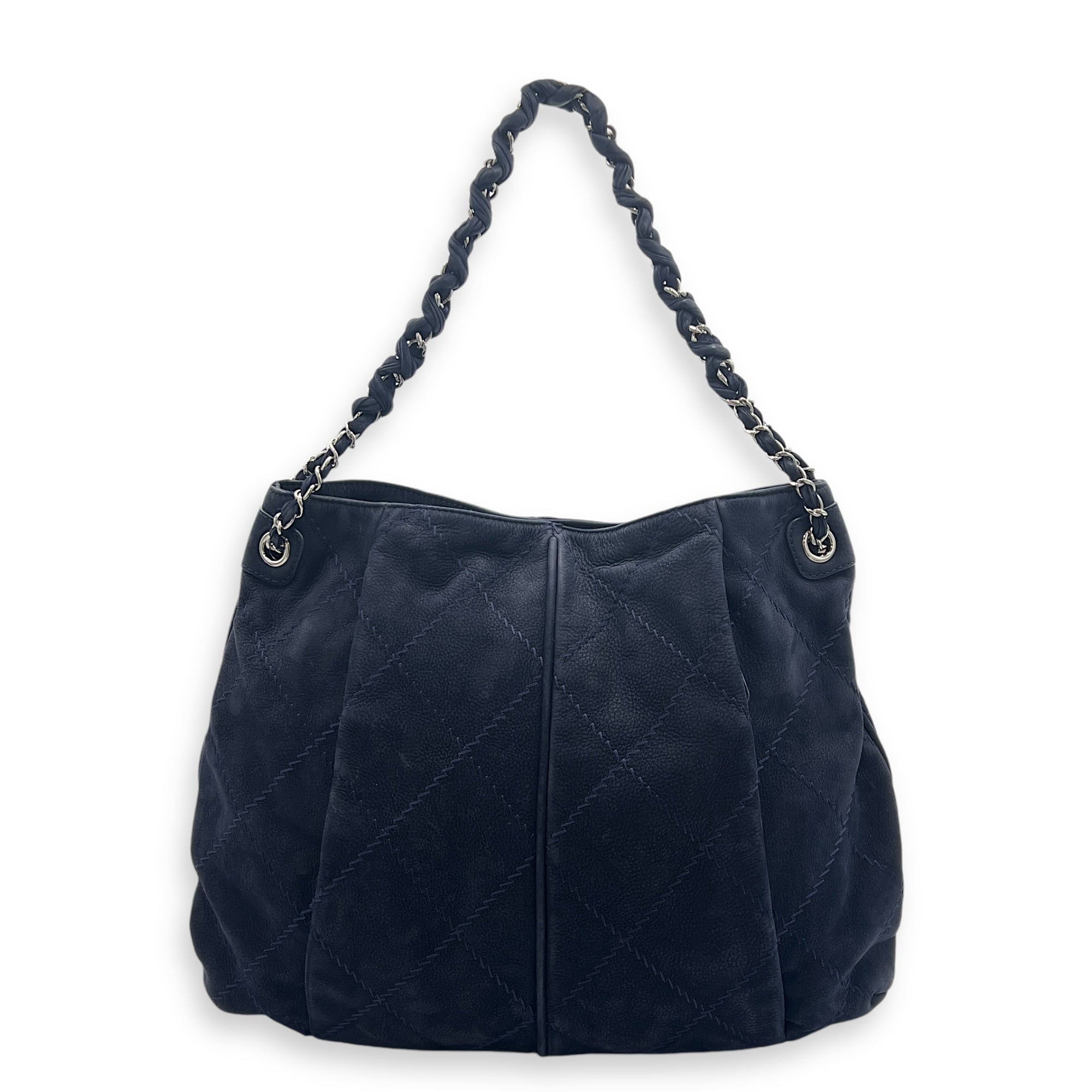 Coco Mark Shoulder Bag Blue in Others, Silver hardware