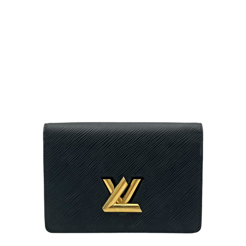 Twist Crossbody Bag Black in Epi Leather, Gold hardware