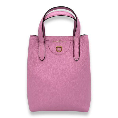 Others Top Handle Bag Mini Pink in Calfskin, Gold hardware