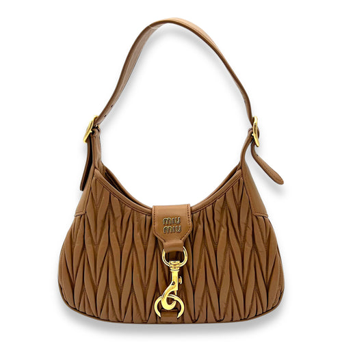 Matelasse Hobo  Shoulder bag in Lambskin, Gold Hardware