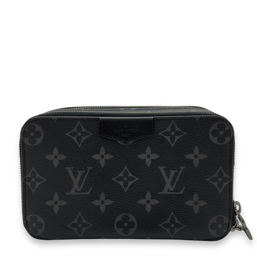 Alpha Wearable Wallet Crossbody Bag Black in Monogram Coated Canvas, Gunmetal hardware