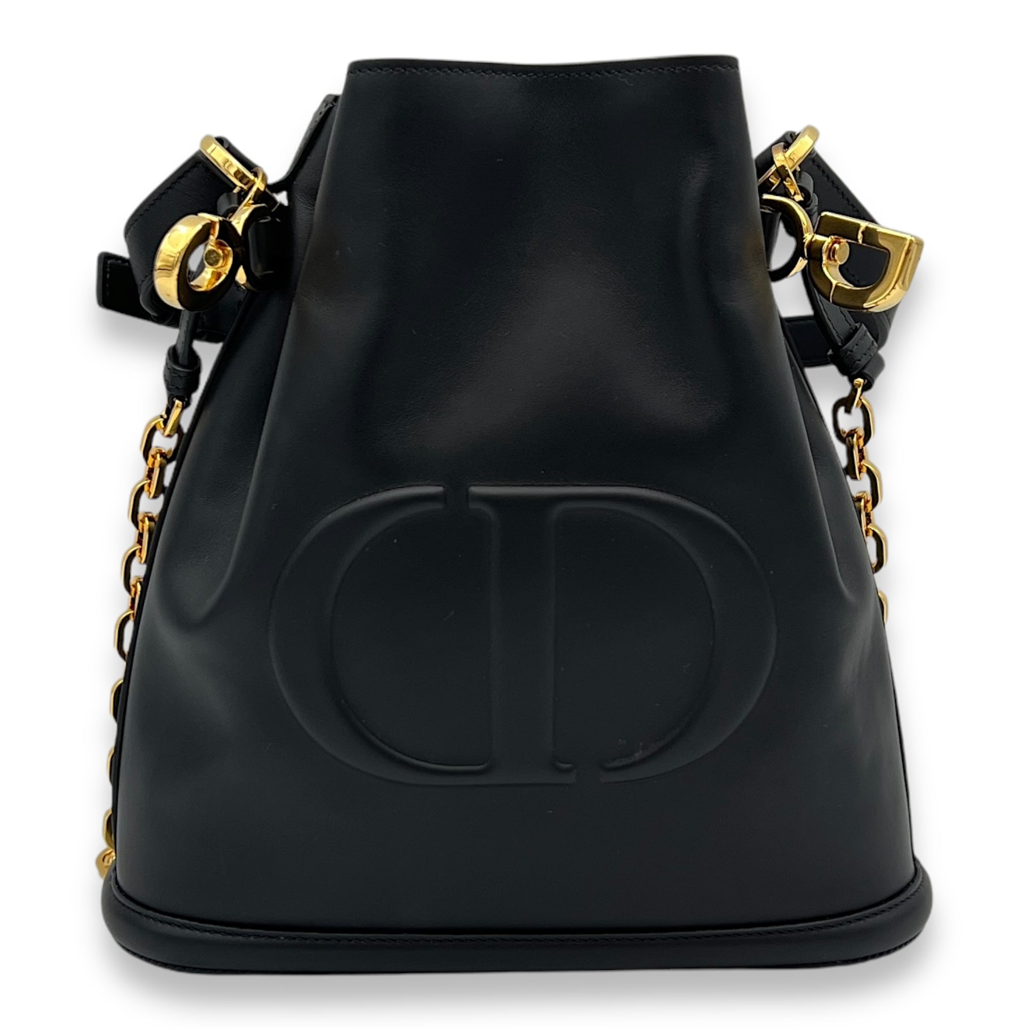 C'est Bucket Bag Black in Calfskin, Gold hardware