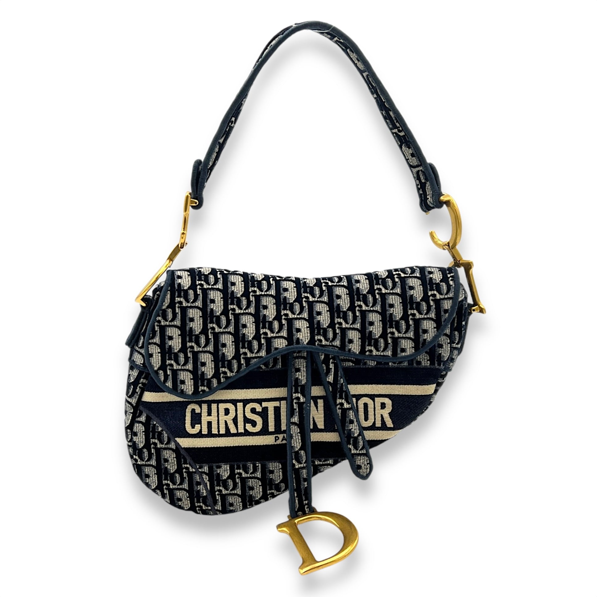 Saddle Shoulder Bag Black in Velvet, Gold hardware