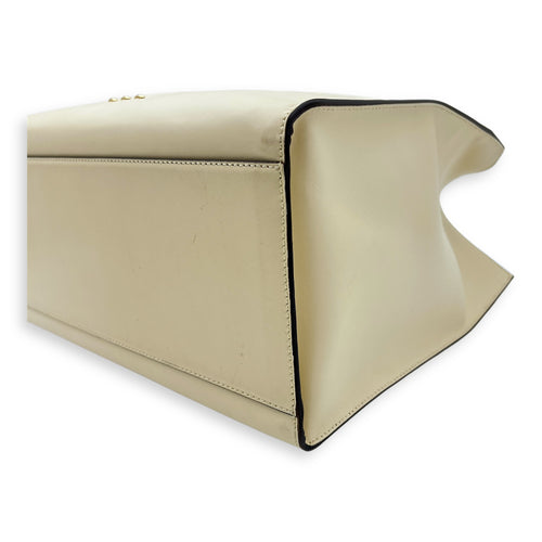 Sunshine Top Handle Bag Beige in Calfskin, Gold hardware