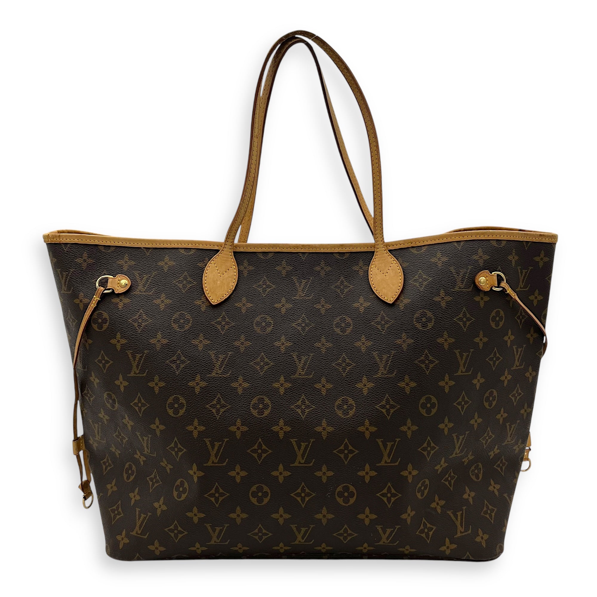 Neverfull Tote Bag GM Brown in Monogram Coated Canvas, Gold hardware