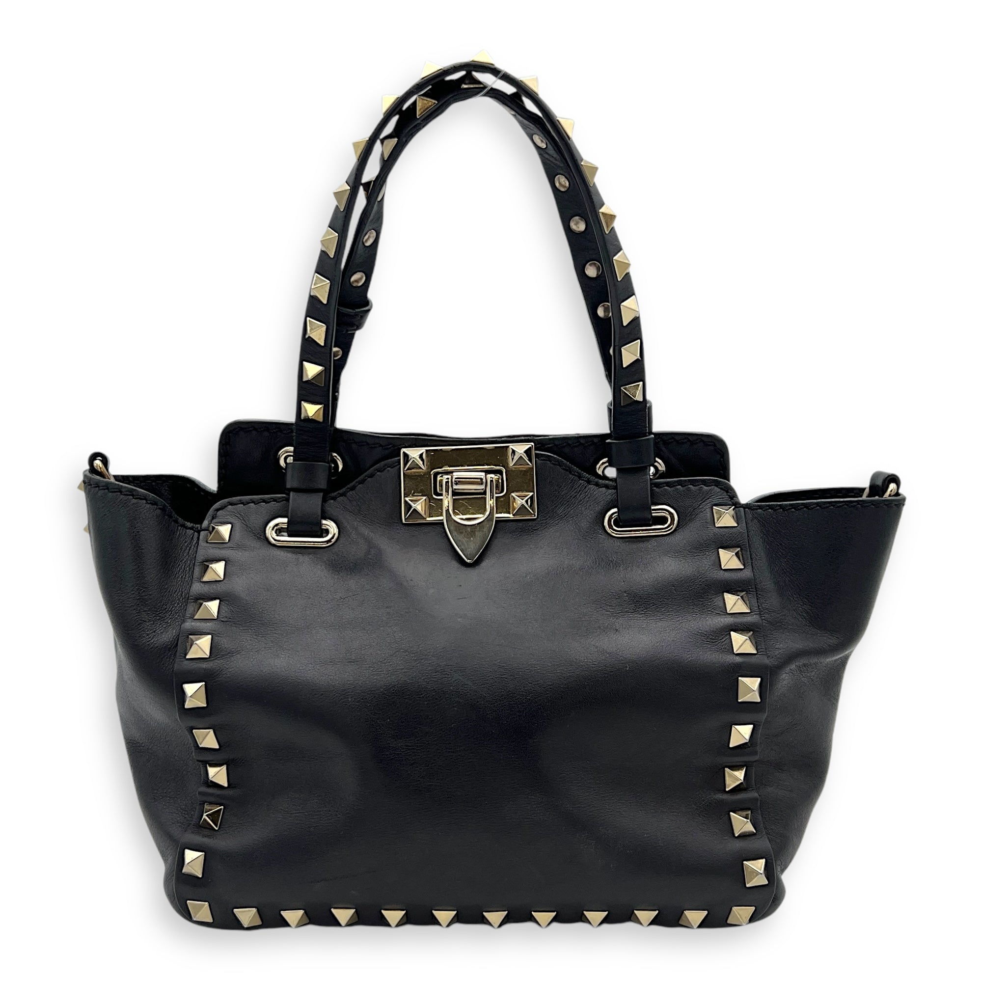 Valentino Rockstud Top handle bag in Calfskin, Silver Valentino Rockstud Top handle bag in Calfskin, Silver