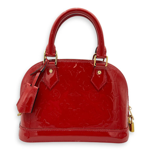 Louis Vuitton Alma BB Red Top Handle Bag in Vernis, Gold hardware_1