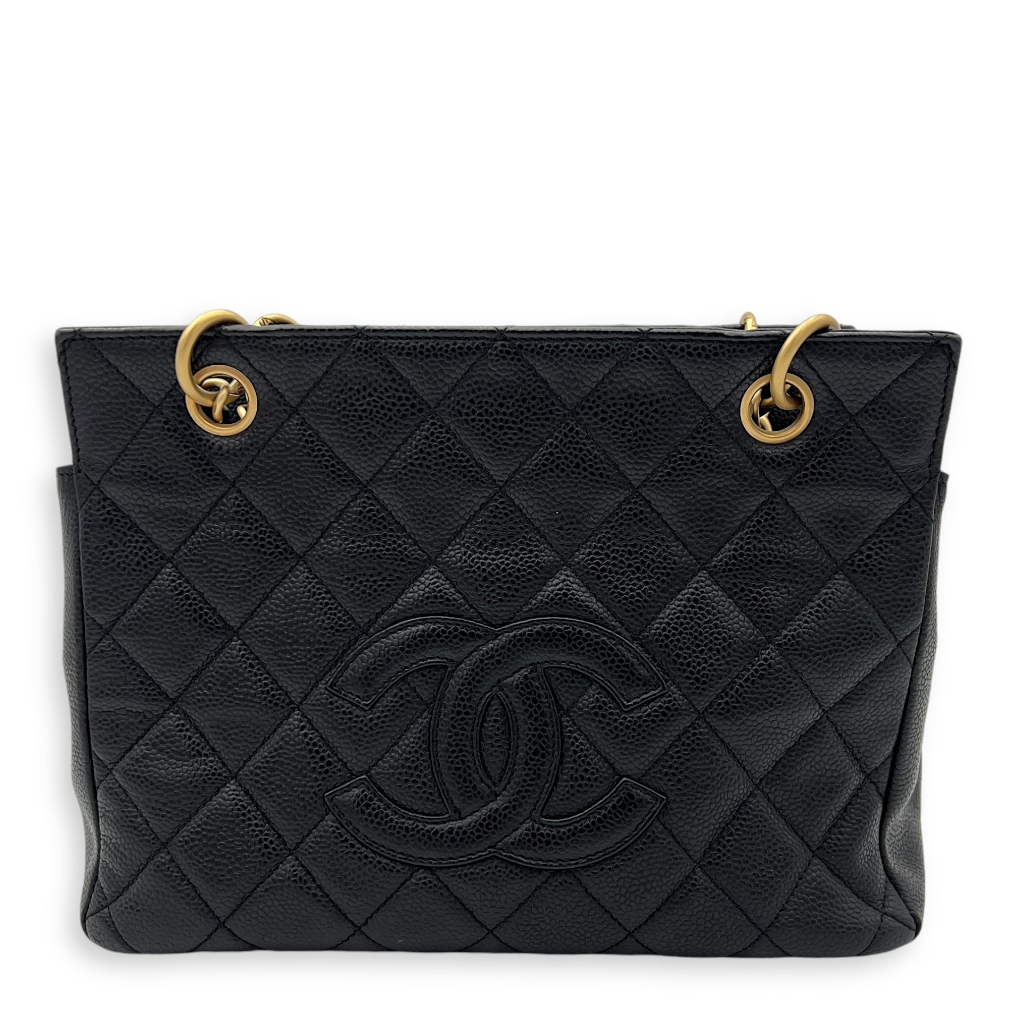 Chanel Petite Timeless Tote Top Handle Bag Black in Caviar Leather, Gold hardware_1