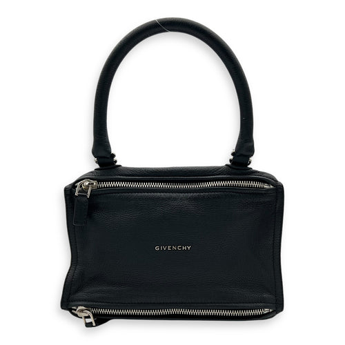 Givenchy Pandora Top Handle Bag Black in Goat Leather, Silver hardware_1