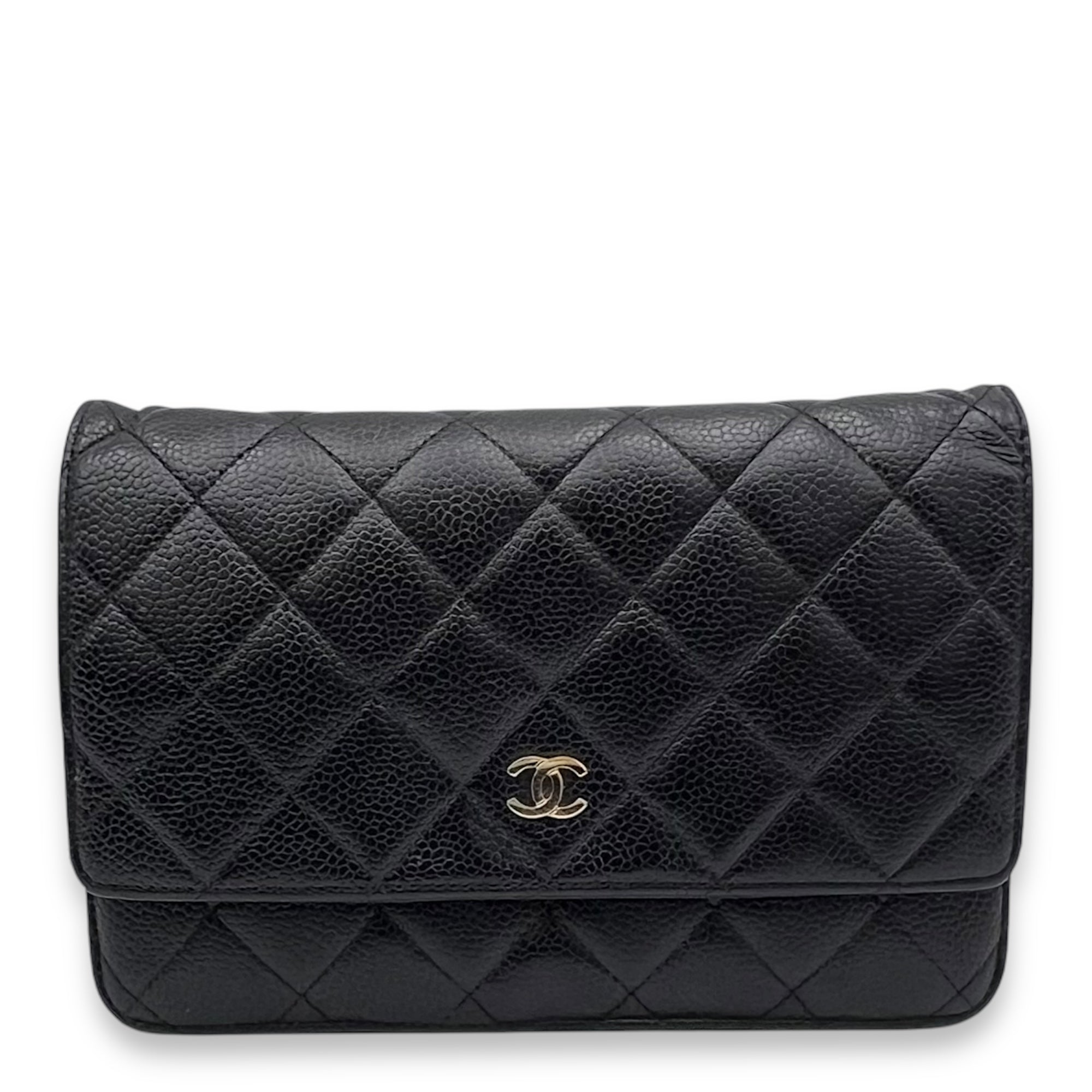 Chanel Classic Wallet On Chain Black in Caviar Leather, Gold hardware_1