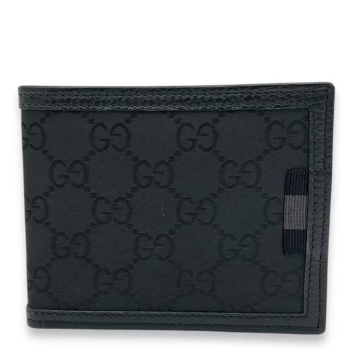 Gucci GG Black Wallet in Canvas and Leather_1