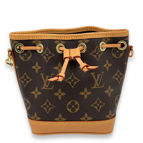 Louis Vuitton Noe Bucket Bag Brown in Monogram Coated Canvas, Gold hardware_1