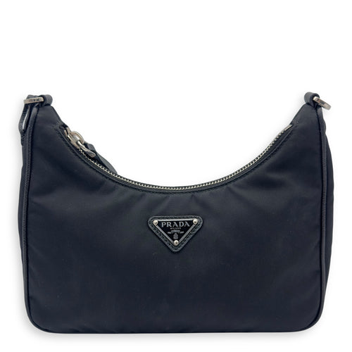 Prada Re-Edition Crossbody Bag Black in Re-Nylon, Silver hardware_1