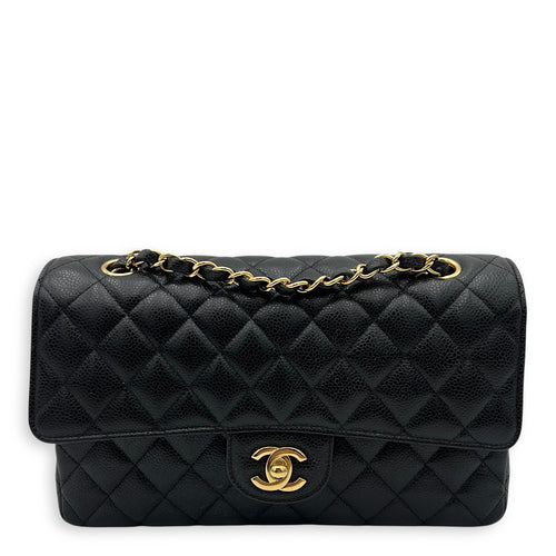 Chanel Classic Shoulder Bag Black in Caviar Leather, Gold hardware_1