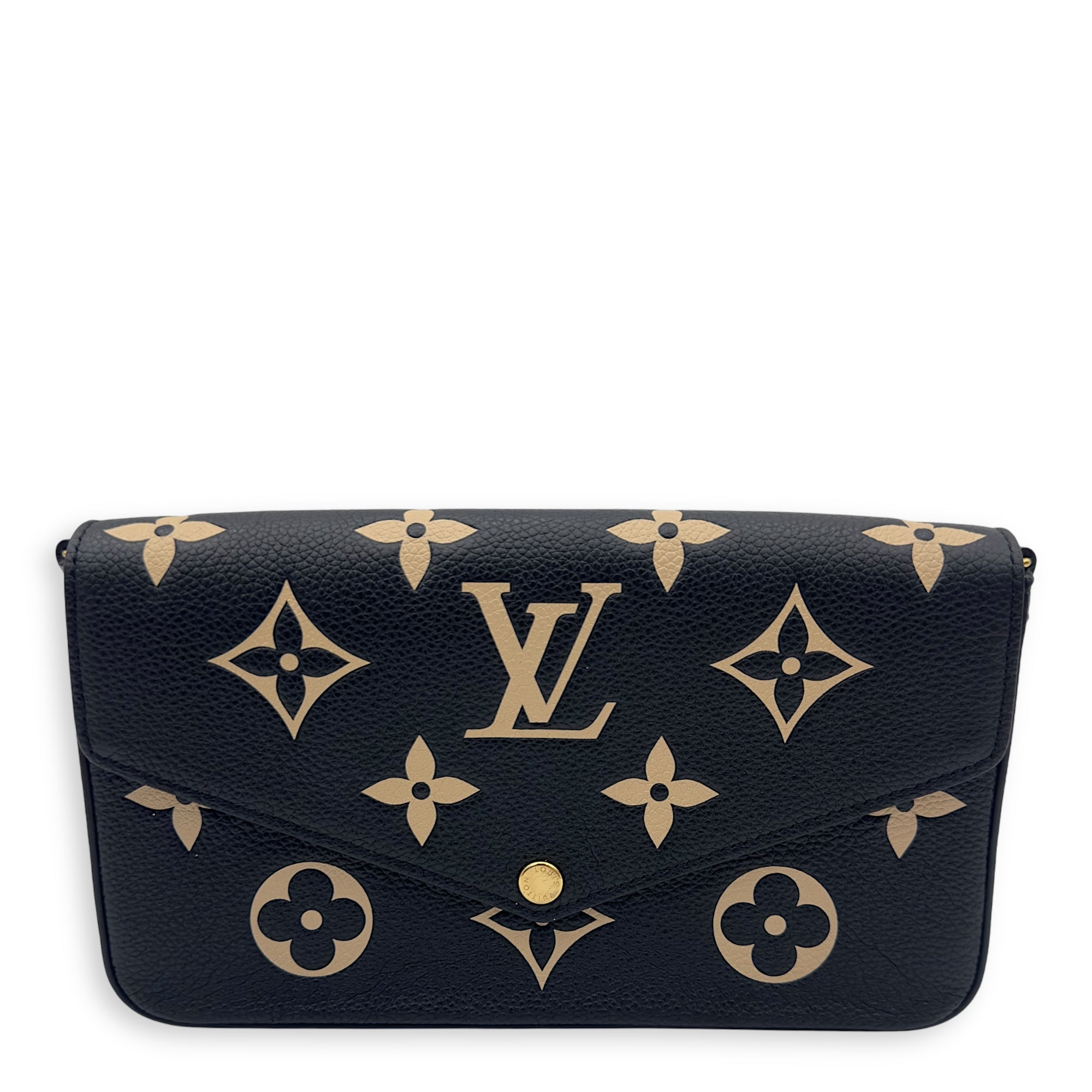 Louis Vuitton Felicie Crossbody Bag Black in Empreinte Leather, Gold hardware_1