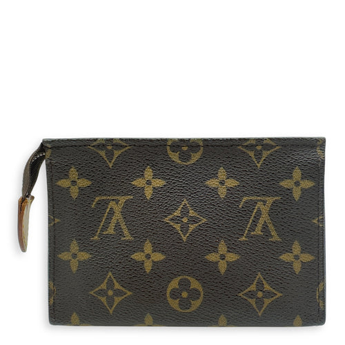 Louis Vuitton Pochette Pouch 15 Brown in Monogram Coated Canvas, Gold hardware_1