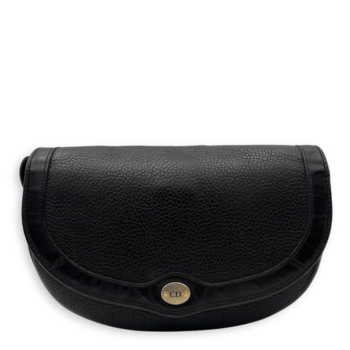 Christian Dior Vintage Crossbody Bag Black in Calfskin, Gold hardware_1