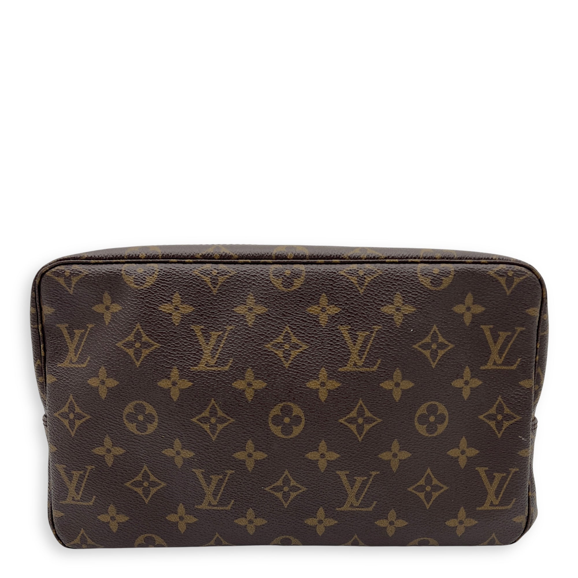 Louis Vuitton Toilette Pouch Brown in Monogram Coated Canvas, Gold hardware_1