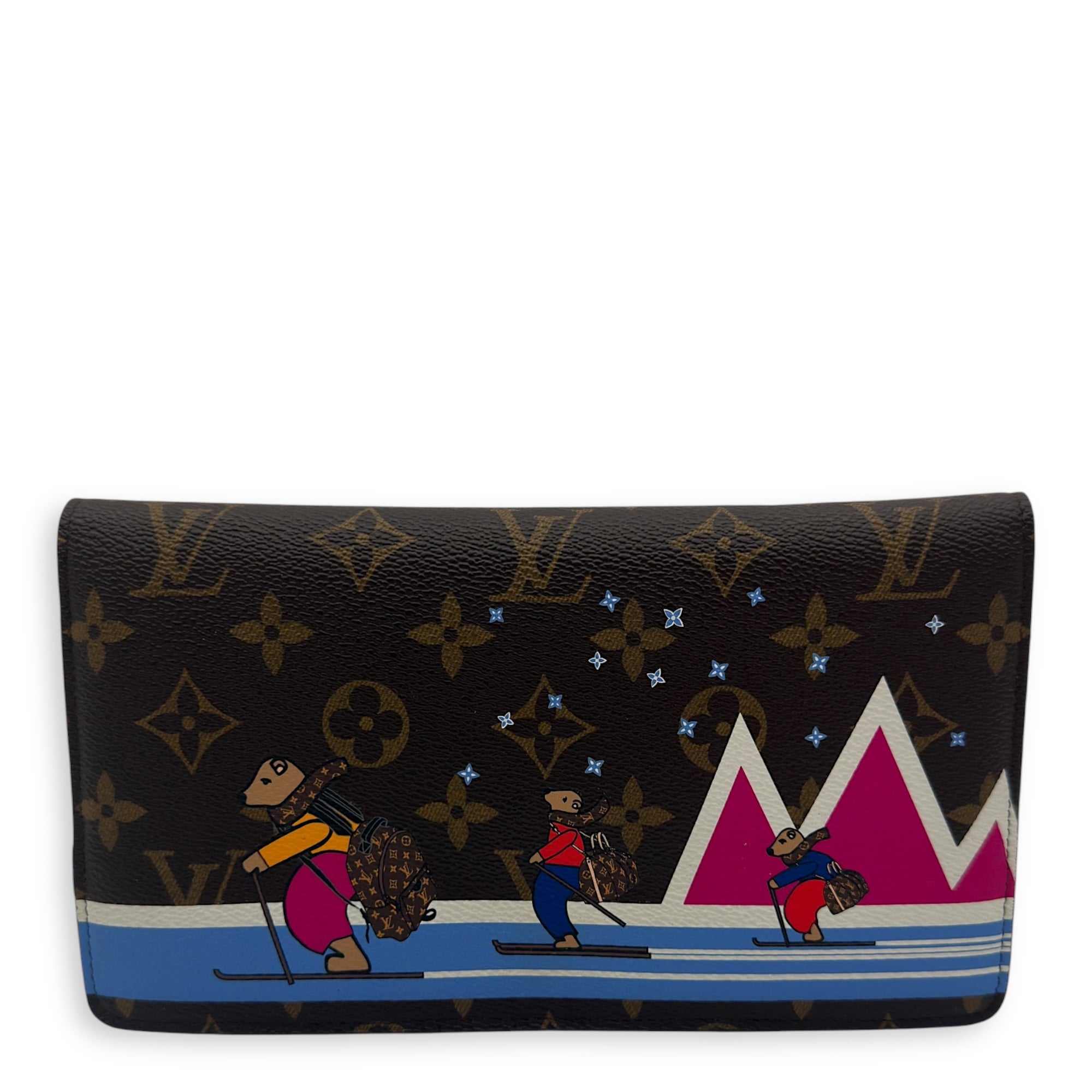 Louis Vuitton Christmas Animation Pochette Wallet On Chain Brown in Monogram Coated Canvas, Gold hardware_1