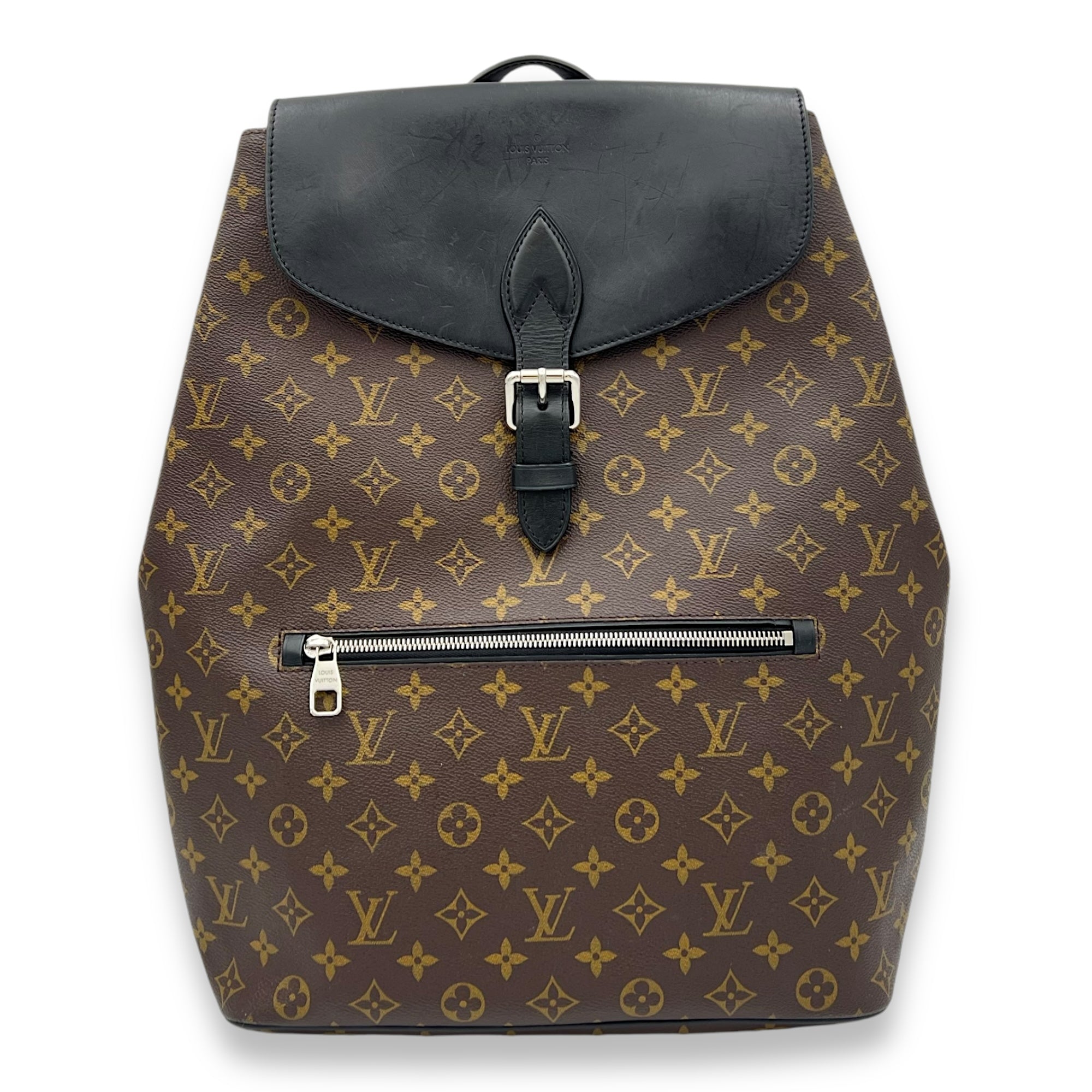 Louis Vuitton Macassar Backpack Brown in Monogram Coated Canvas, Silver hardware_1