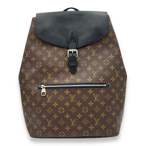 Louis Vuitton Macassar Backpack Brown in Monogram Coated Canvas, Silver hardware_1