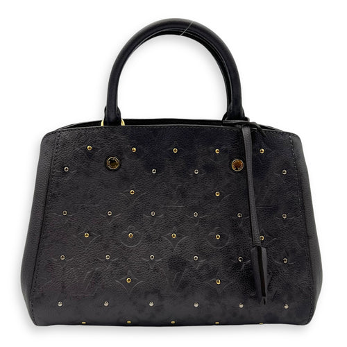 Louis Vuitton Montaigne Top Handle Bag BB Grey in Empreinte Leather, Gold hardware_1