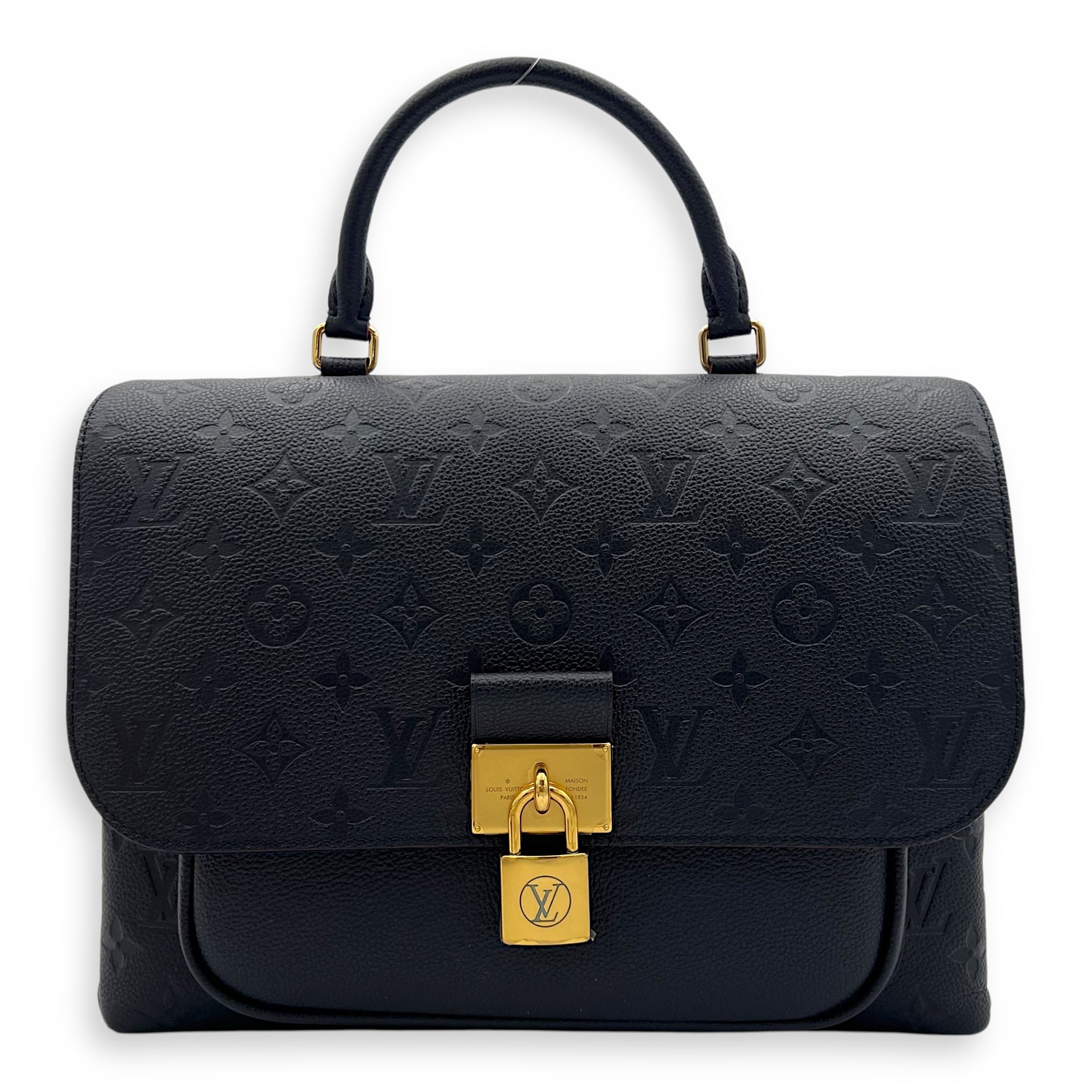 Louis Vuitton Marignan Top Handle Bag Blue in Monogram Empreinte Leather, Gold hardware_1