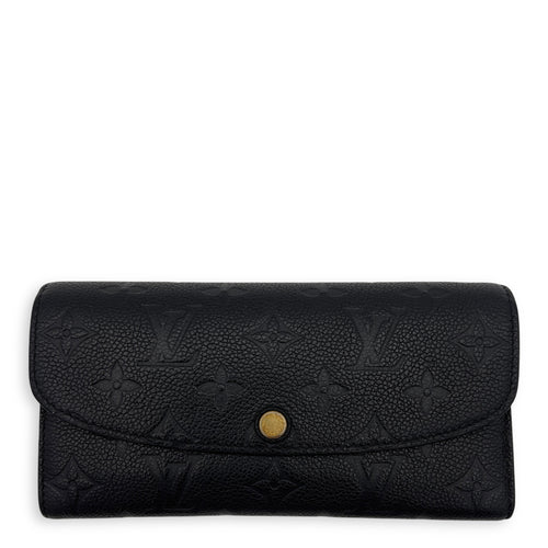 Louis Vuitton Emilie Wallet Black in Empreinte Leather, Gold hardware_1