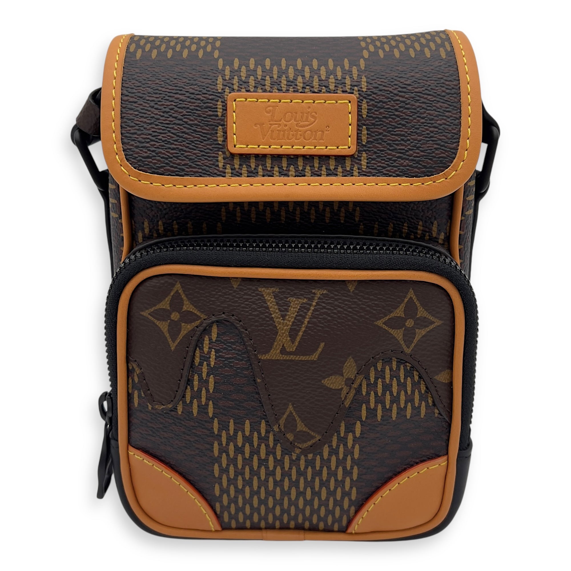 Louis Vuitton Nigo Amazone Brown Crossbody Bag in Monogram Coated Canvas, Lacquered Metal hardware_1