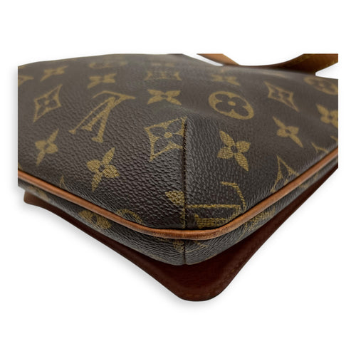 Louis Vuitton Musette Salsa Brown Crossbody Bag in Monogram Coated Canvas, Gold hardware_15