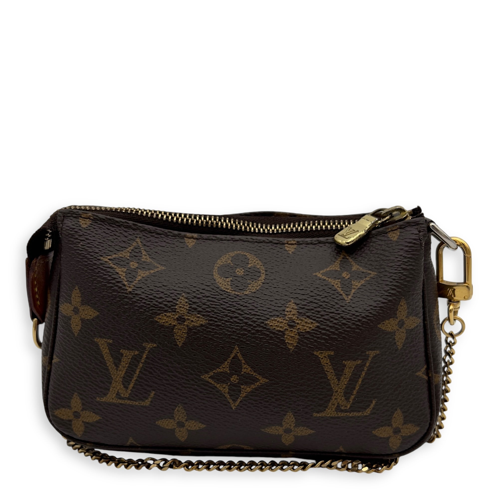 Louis Vuitton Pochette Top Handle Bag Super Mini Brown in Monogram Coated Canvas, Gold hardware_1