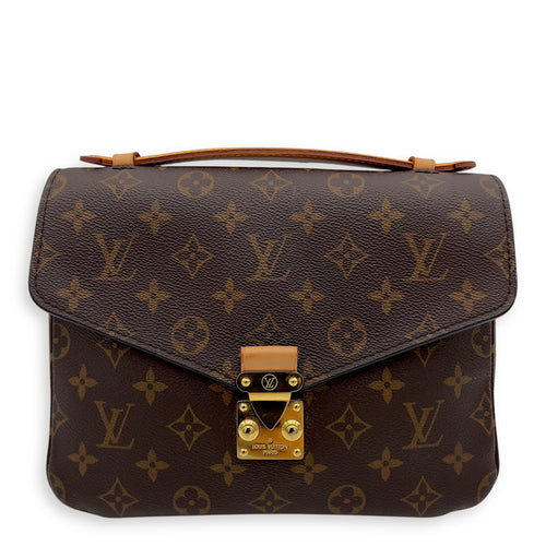 Louis Vuitton Metis Top Handle Bag Brown in Monogram Coated Canvas, Gold hardware_1