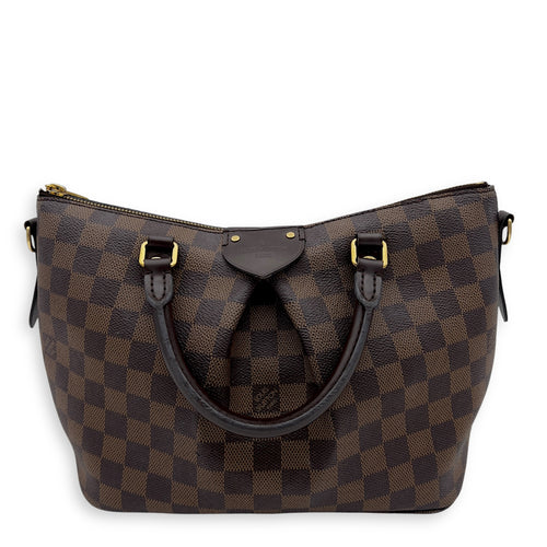 Louis Vuitton Siena Top Handle Bag PM Brown in Coated Canvas, Gold hardware_1