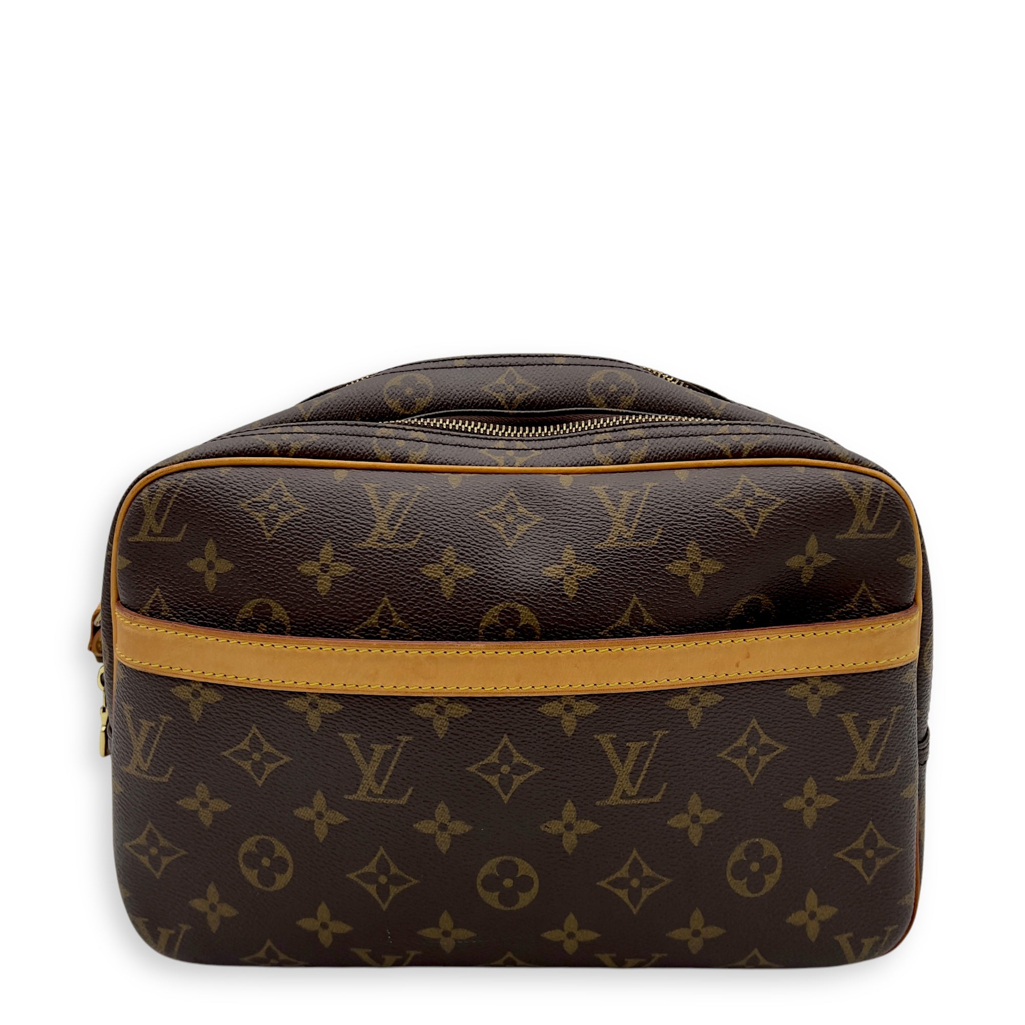 Louis Vuitton Reporter Messenger Brown in Monogram Coated Canvas, Gold hardware_1