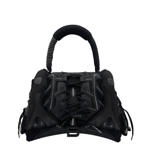 Balenciaga Hourglass Top Handle Bag Black in Fabric_1