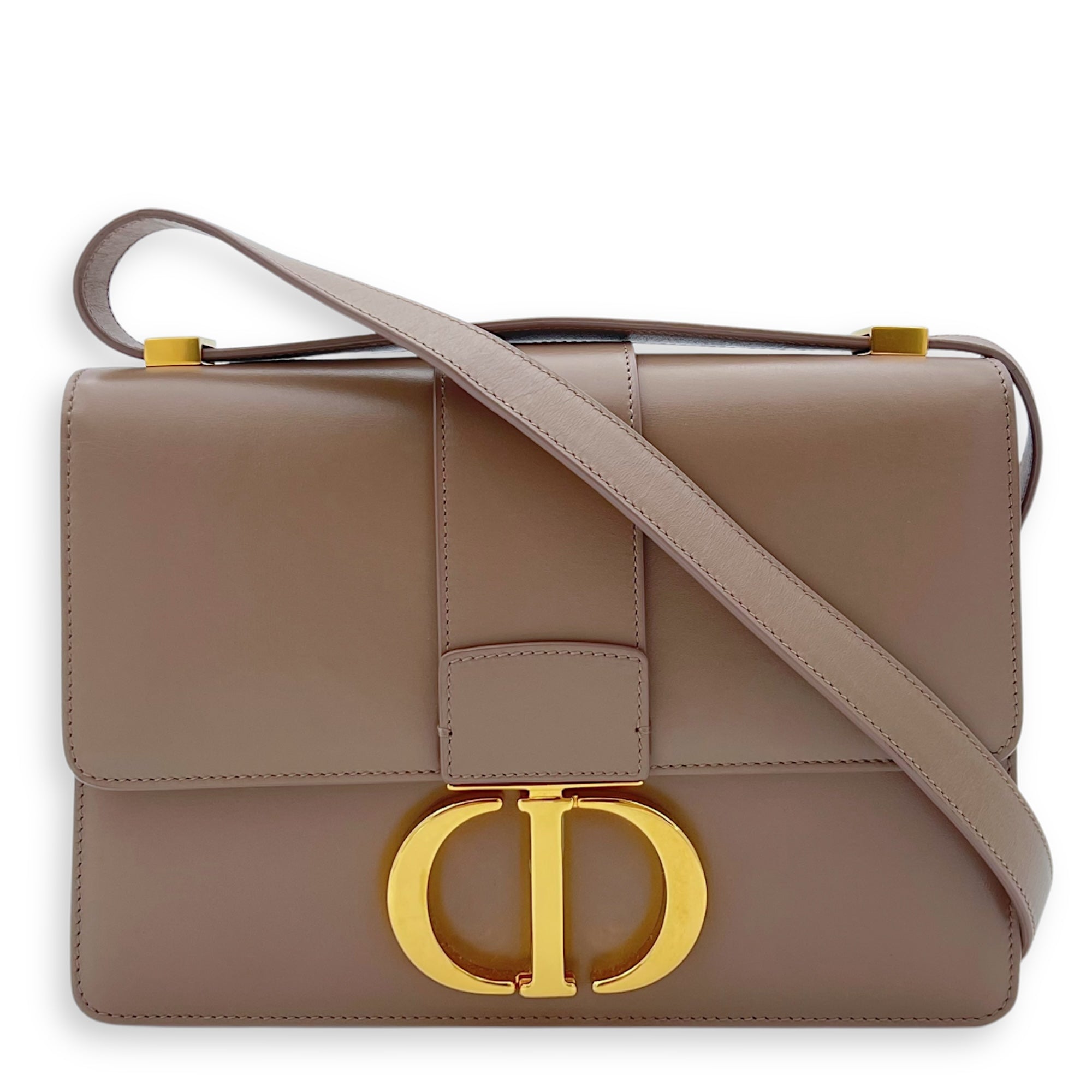 Christian Dior 30 Montaigne Shoulder Bag Brown in Calfskin, Gold hardware_1