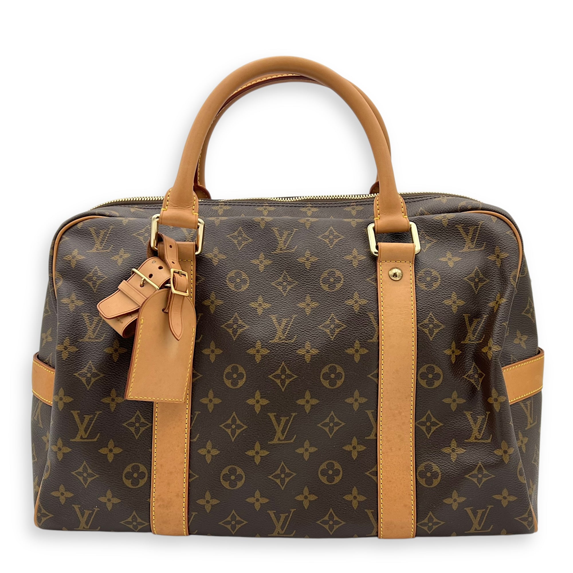 Louis Vuitton Carryall Travel Brown Top Handle Bag in Monogram Coated Canvas, Gold hardware_1