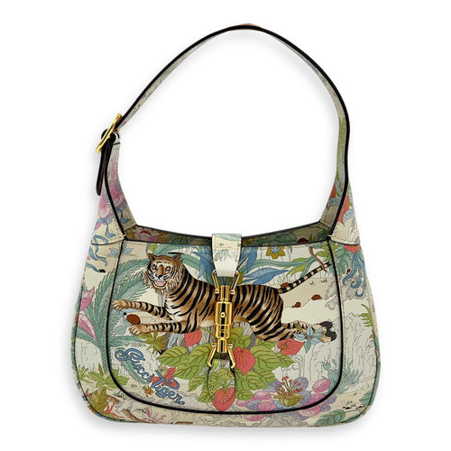 Gucci Jackie 1961 Small Multi-colour Shoulder Bag in Calfskin, Gold hardware_1